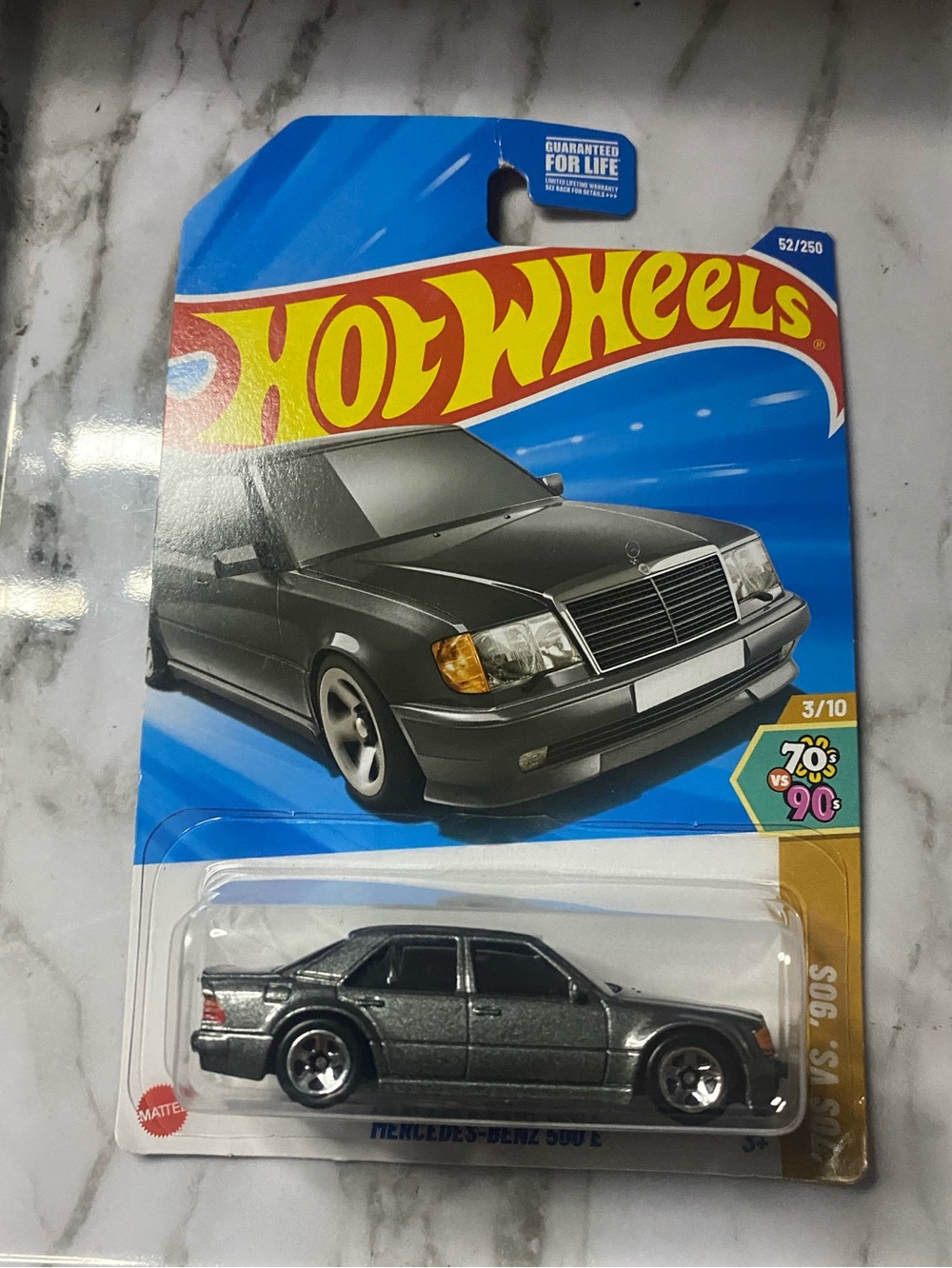 Hot Wheels Gray Mercedes-Benz 190E Toy Car - Collectible Kids Vehicle